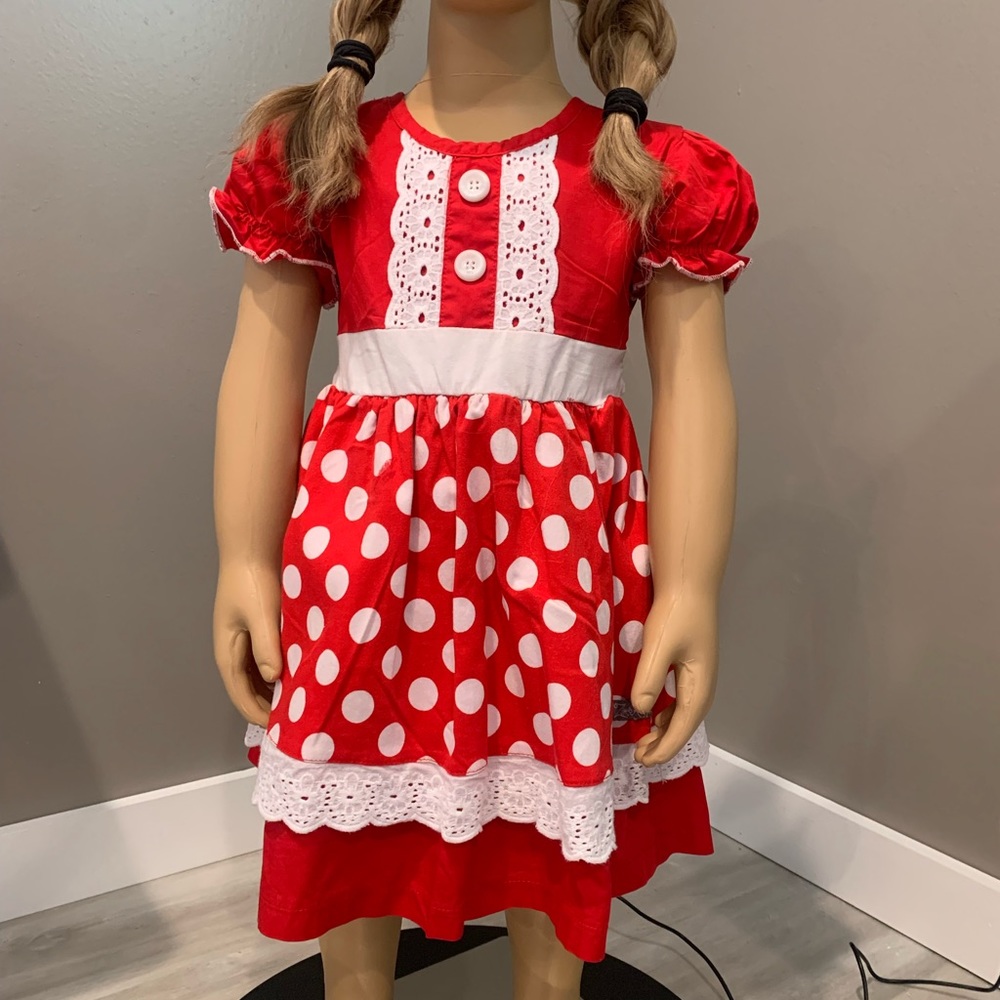 Toddler Red/White Polka Dot Dress! 😍